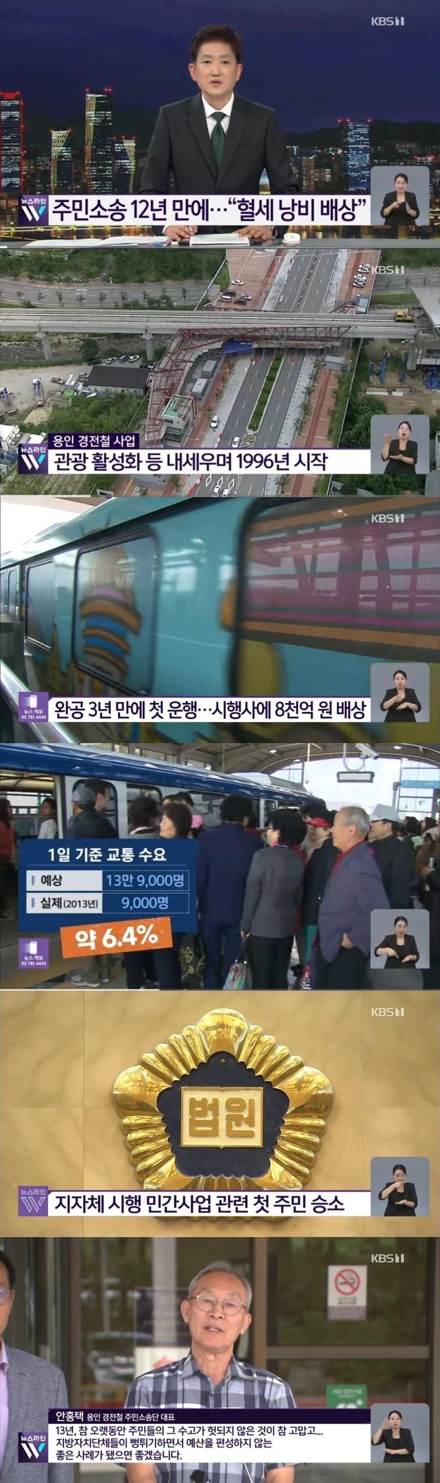 '혈세낭비’ 용인 경전철 주민소송 12년 만에 결론…“200여억원 배상하라”