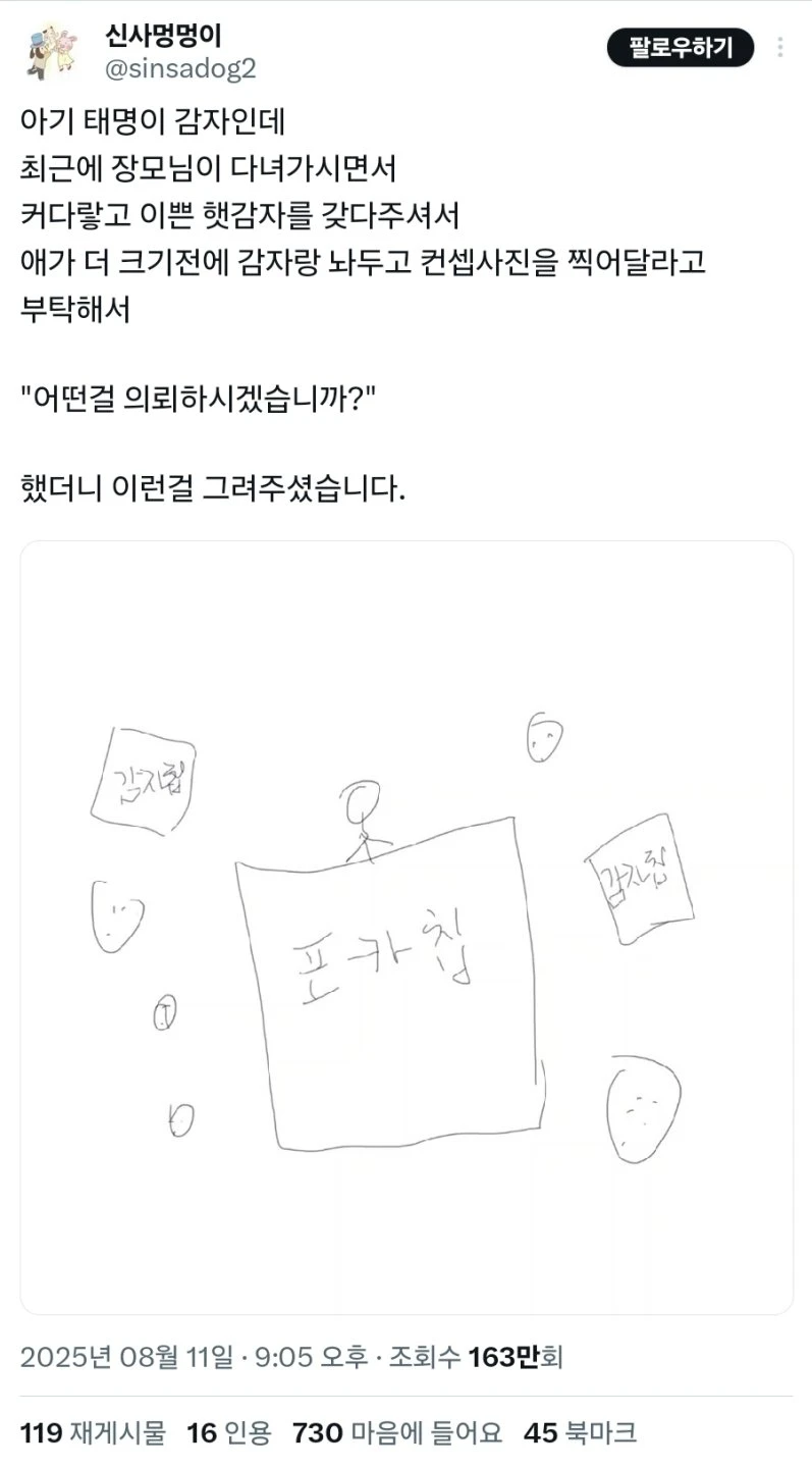 햇감자 아기
