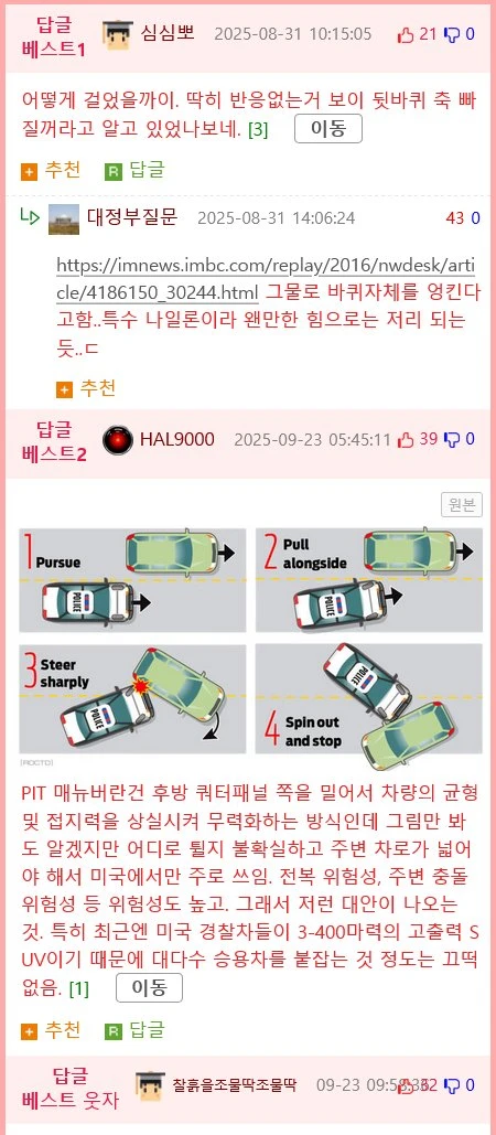 요즘 도주차량 제압하는법