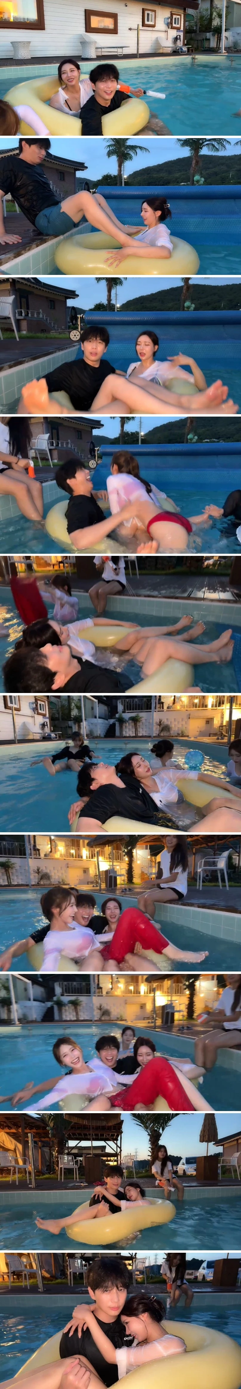 비키니누나들이랑 행복방송하는 진우햄