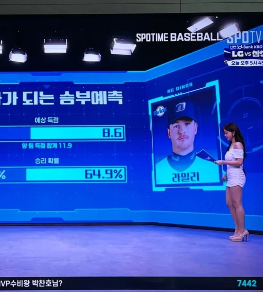 스포티비 아나운서의 매우 짧은 의상 ㅗㅜㅑ