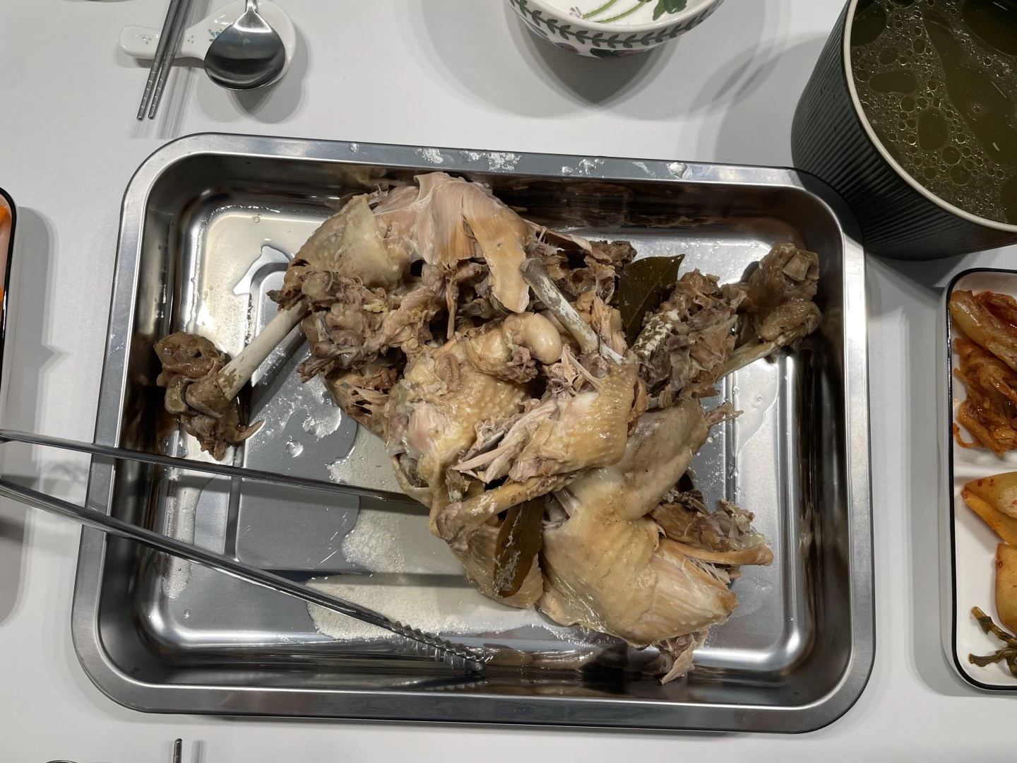 와...중학생이 백숙을 일케 잘 묵나요