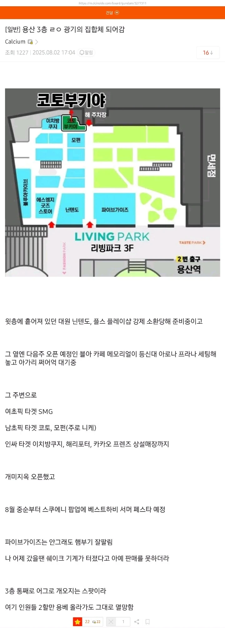 대혼돈의 개미지옥이 열린 용산 아이파크 3층 근황