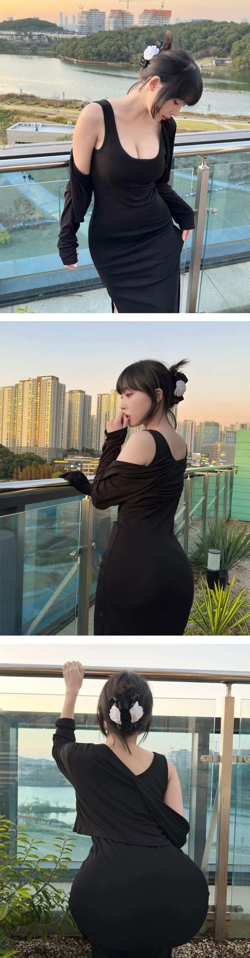 인경좌가 미시룩 입고 자주 보여주는 자세