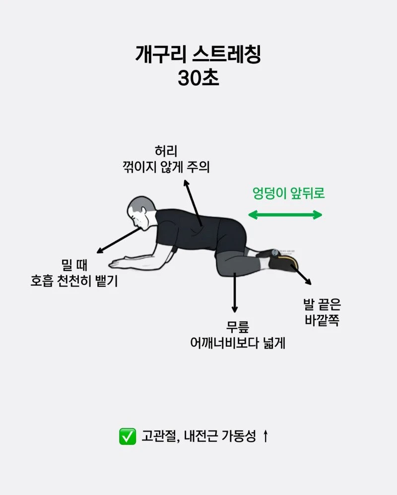 운동전 하면 좋은 스트레칭 이랍니다.