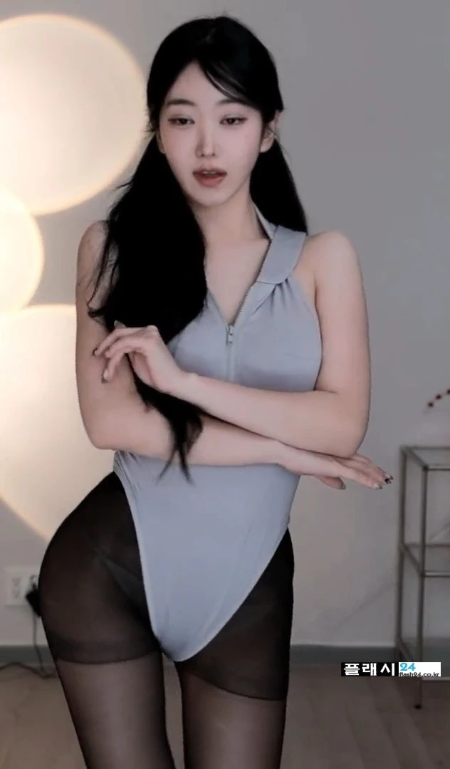 골반이 빛나는 하니니 회색 하이레그 검스