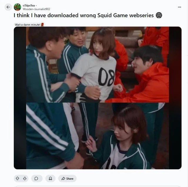 오징어게임 야동 버전을 불법 다운로드한 사람
