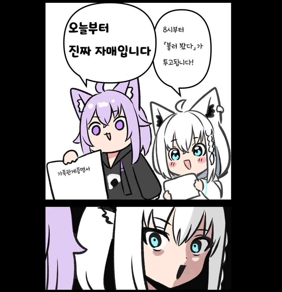 버튜버)진짜 자매가 된 후부오카...!