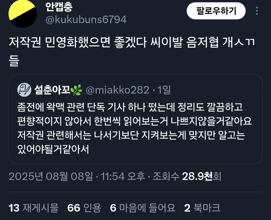 ㅇㅇㄱ) 뜨겁게 논란 중인 '저작권 민영화 발언'