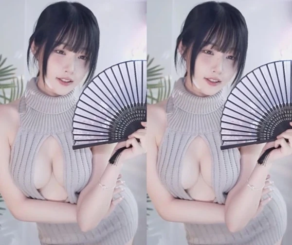 한갱 가운데 뚫린 가슴골