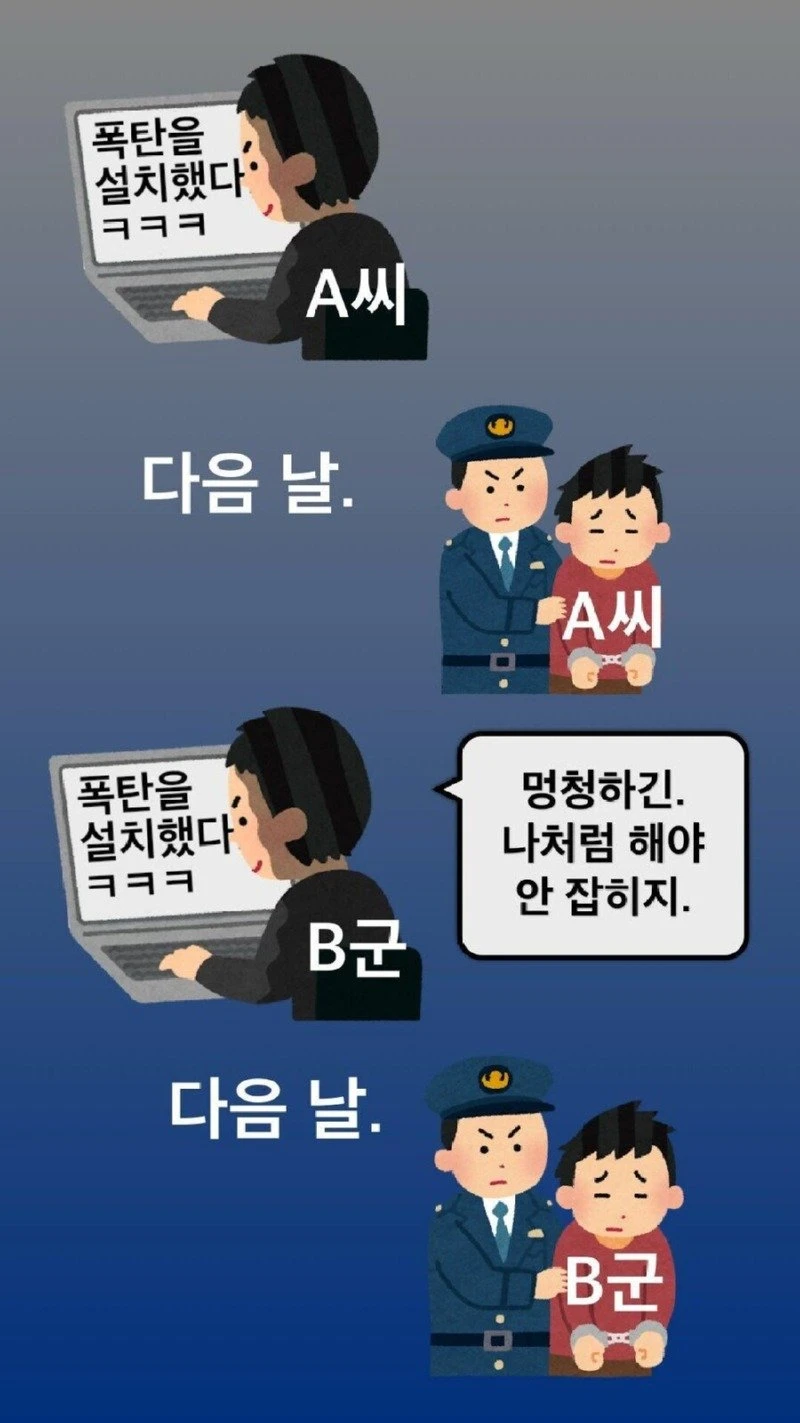 요새 ㅂㅅ같다는 커뮤 폭탄 테러범들 근황.jpg
