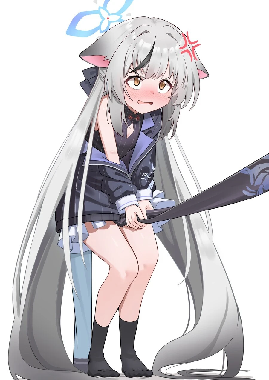 블루아카) 코코나 옷 잡아당기기