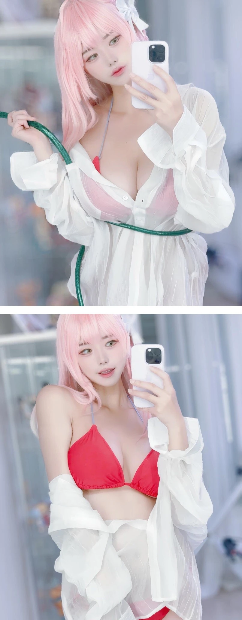 셔츠 벗고 보여주는 나리땽